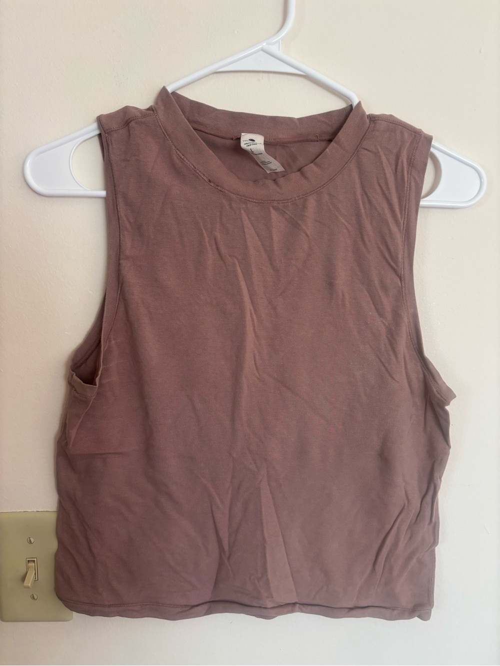 Yogalicious Mauve Crop Muscle Tank